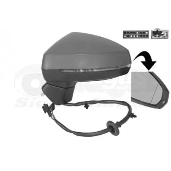 Rétroviseur extérieur VAN WEZEL 0337827