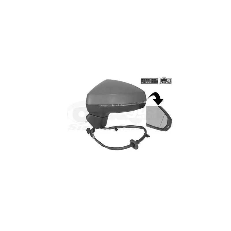 Rétroviseur extérieur VAN WEZEL 0337827