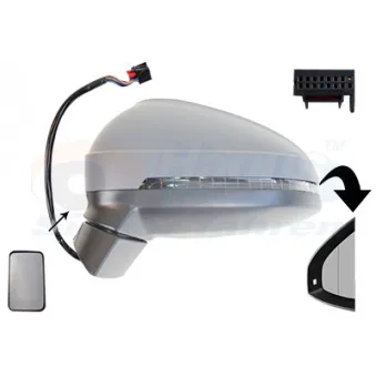 Rétroviseur extérieur VAN WEZEL 0346827