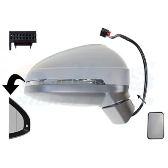 Rétroviseur extérieur VAN WEZEL 0346828