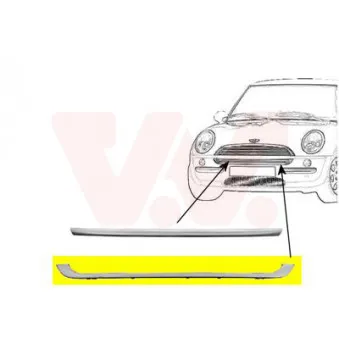 Grille de ventilation, pare-chocs VAN WEZEL 0502480