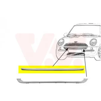 Grille de ventilation, pare-chocs VAN WEZEL