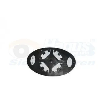 Verre de rétroviseur, rétroviseur extérieur VAN WEZEL 0502837