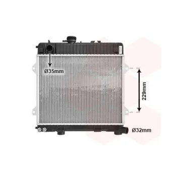 Radiateur, refroidissement du moteur VAN WEZEL 06002031
