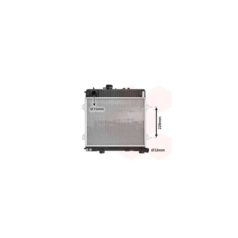 Radiateur, refroidissement du moteur VAN WEZEL 06002031