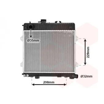 Radiateur, refroidissement du moteur VAN WEZEL 06002032