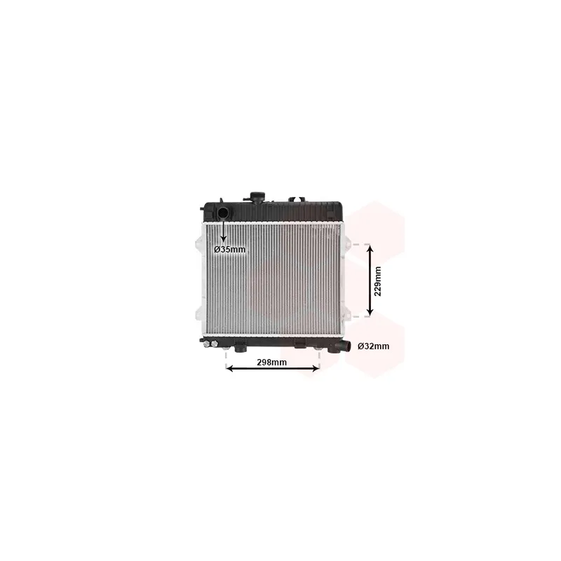 Radiateur, refroidissement du moteur VAN WEZEL 06002032