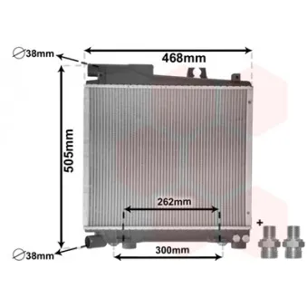 Radiateur, refroidissement du moteur VAN WEZEL 06002056