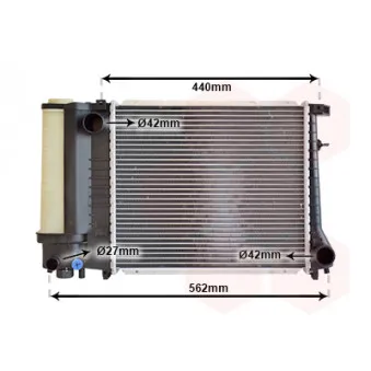 Radiateur, refroidissement du moteur VAN WEZEL 06002081