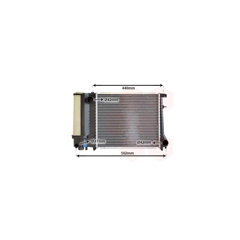 Radiateur, refroidissement du moteur VAN WEZEL 06002081
