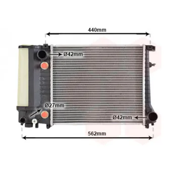 Radiateur, refroidissement du moteur VAN WEZEL 06002082