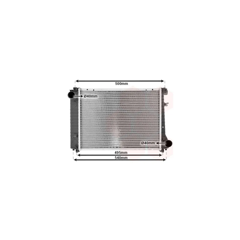 Radiateur, refroidissement du moteur VAN WEZEL 06002086