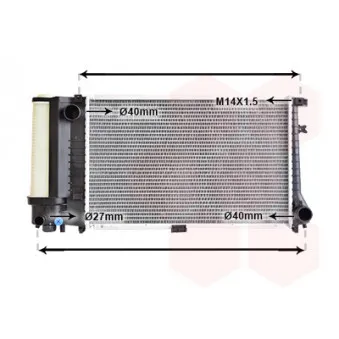 Radiateur, refroidissement du moteur VAN WEZEL 06002090