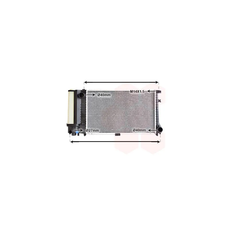 Radiateur, refroidissement du moteur VAN WEZEL 06002090