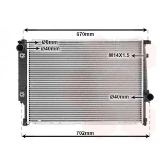 Radiateur, refroidissement du moteur VAN WEZEL 06002092