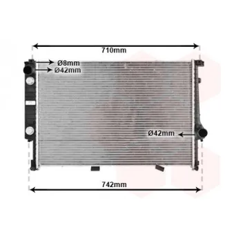 Radiateur, refroidissement du moteur VAN WEZEL 06002094