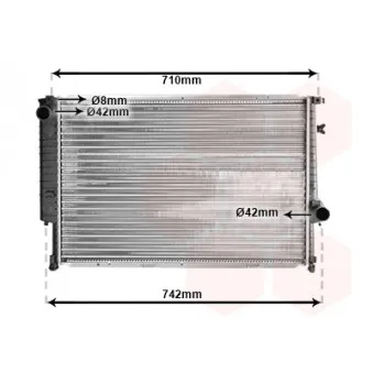 Radiateur, refroidissement du moteur VAN WEZEL 06002095