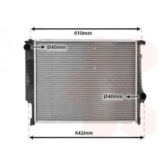 Radiateur, refroidissement du moteur VAN WEZEL 06002096