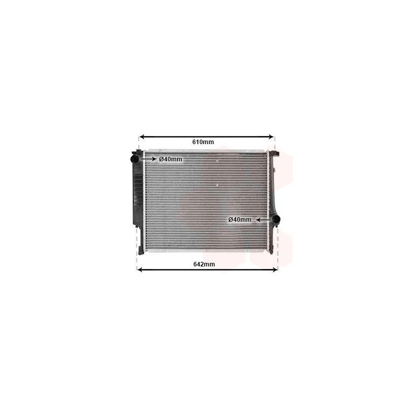 Radiateur, refroidissement du moteur VAN WEZEL 06002096