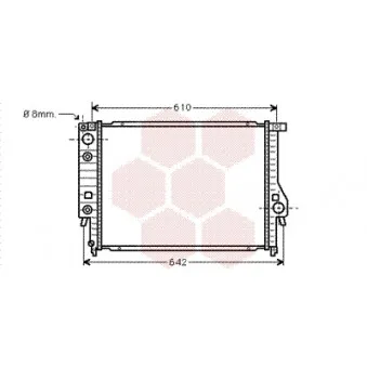 Radiateur, refroidissement du moteur VAN WEZEL 06002097