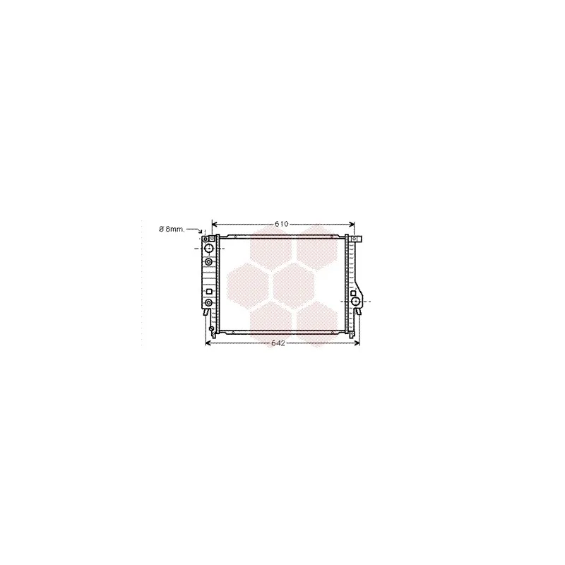 Radiateur, refroidissement du moteur VAN WEZEL 06002097