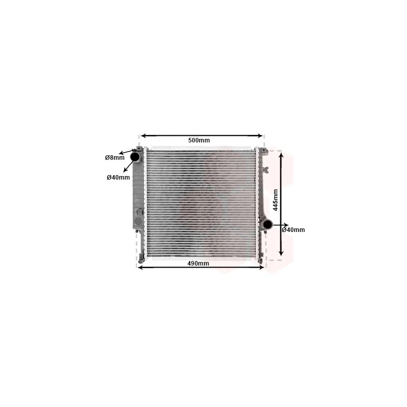 Radiateur, refroidissement du moteur VAN WEZEL 06002098