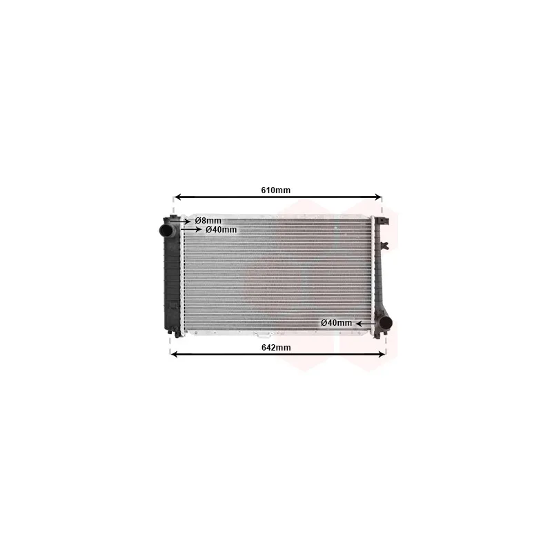 Radiateur, refroidissement du moteur VAN WEZEL 06002104