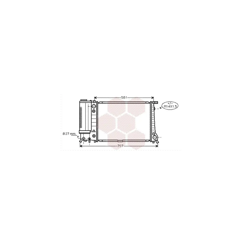 Radiateur, refroidissement du moteur VAN WEZEL 06002105