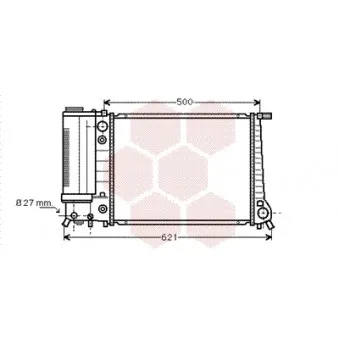 Radiateur, refroidissement du moteur VAN WEZEL 06002106