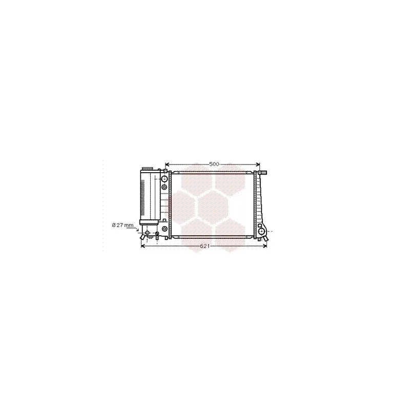Radiateur, refroidissement du moteur VAN WEZEL 06002106