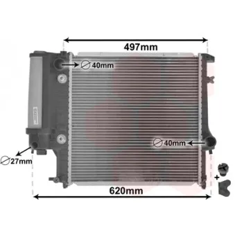 Radiateur, refroidissement du moteur VAN WEZEL 06002125