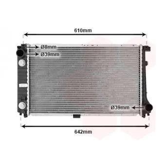 Radiateur, refroidissement du moteur VAN WEZEL 06002126