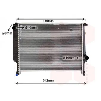 Radiateur, refroidissement du moteur VAN WEZEL 06002132
