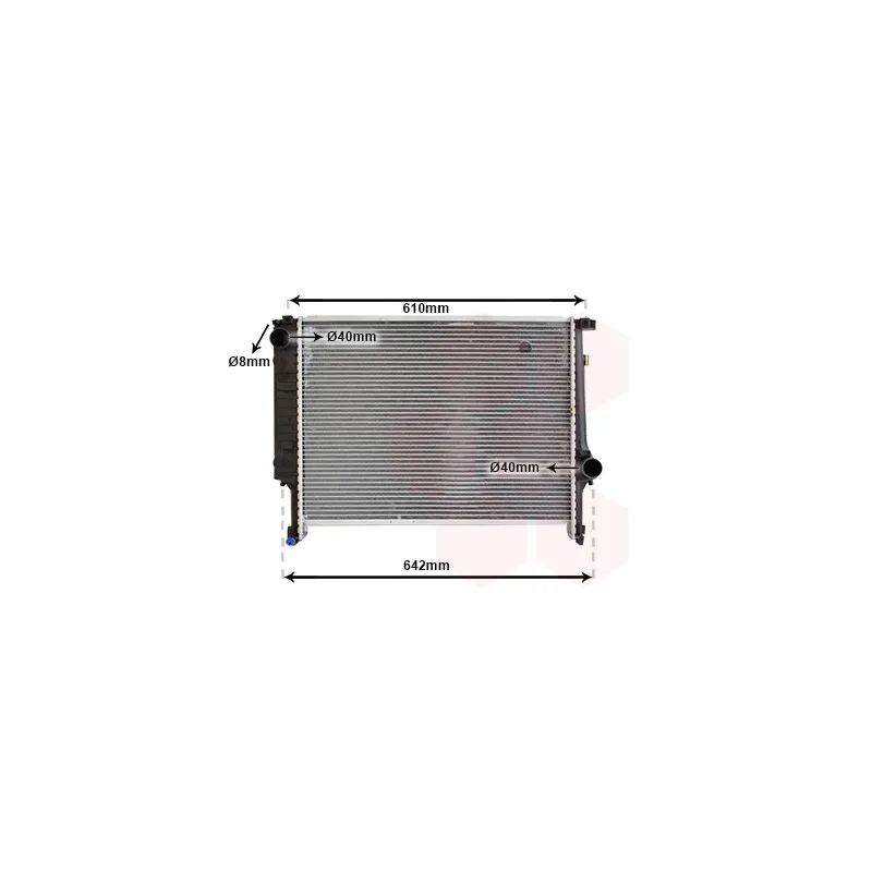 Radiateur, refroidissement du moteur VAN WEZEL 06002132