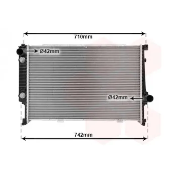 Radiateur, refroidissement du moteur VAN WEZEL 06002134