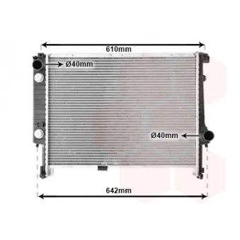 Radiateur, refroidissement du moteur VAN WEZEL 06002136