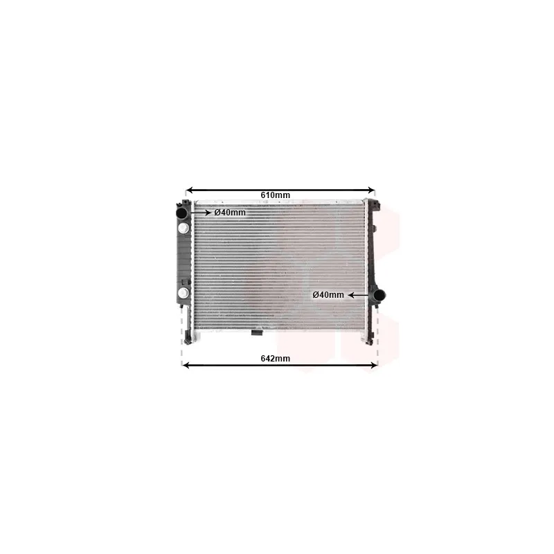 Radiateur, refroidissement du moteur VAN WEZEL 06002136