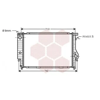 Radiateur, refroidissement du moteur VAN WEZEL 06002138