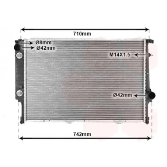 Radiateur, refroidissement du moteur VAN WEZEL 06002145