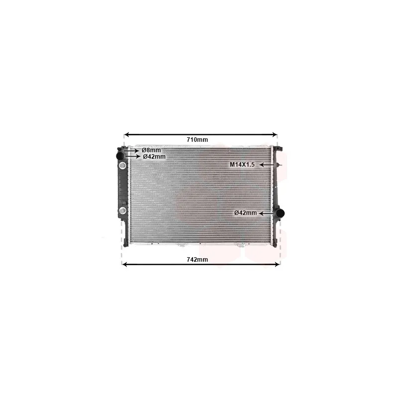 Radiateur, refroidissement du moteur VAN WEZEL 06002145