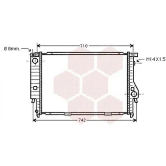 Radiateur, refroidissement du moteur VAN WEZEL 06002164
