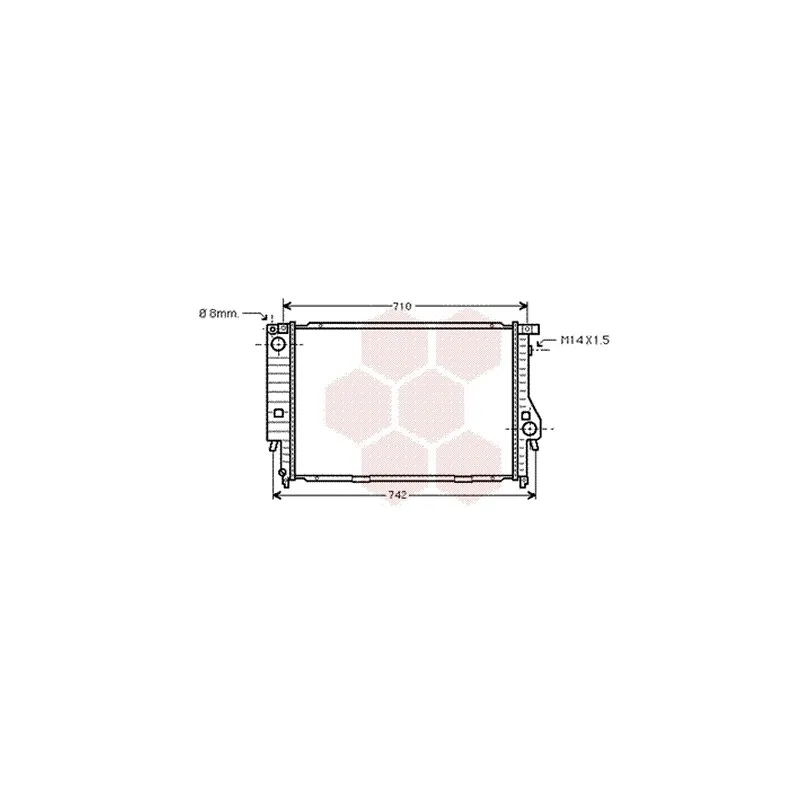 Radiateur, refroidissement du moteur VAN WEZEL 06002164