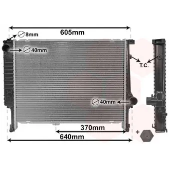 Radiateur, refroidissement du moteur VAN WEZEL 06002167