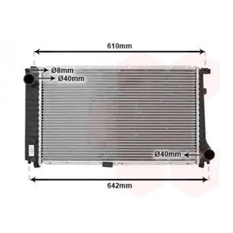 Radiateur, refroidissement du moteur VAN WEZEL 06002179