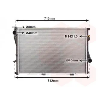 Radiateur, refroidissement du moteur VAN WEZEL 06002202