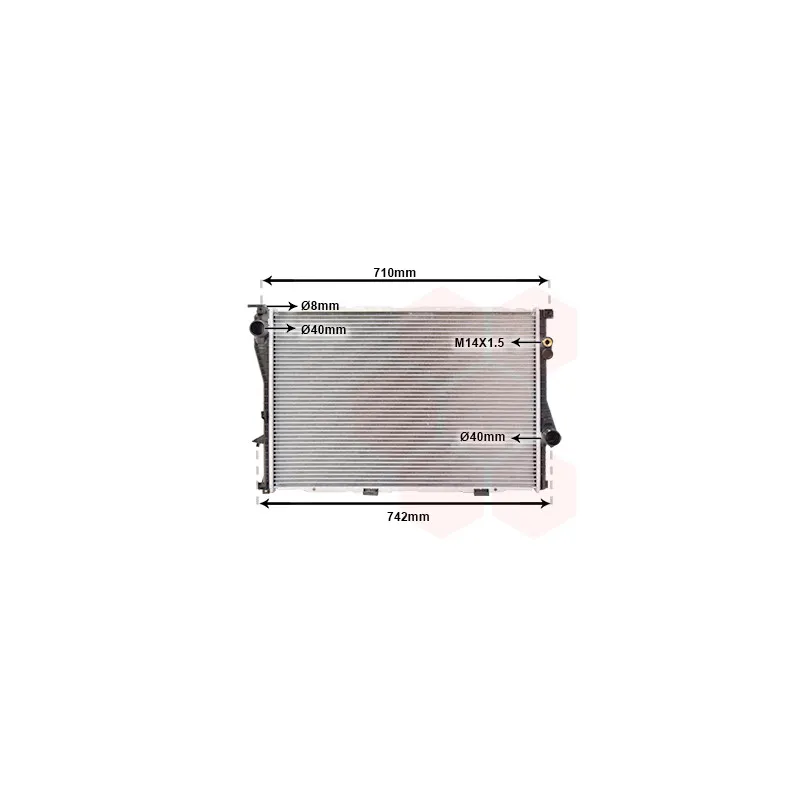 Radiateur, refroidissement du moteur VAN WEZEL 06002202