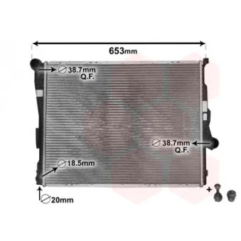 Radiateur, refroidissement du moteur VAN WEZEL 06002205