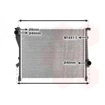 Radiateur, refroidissement du moteur VAN WEZEL 06002222