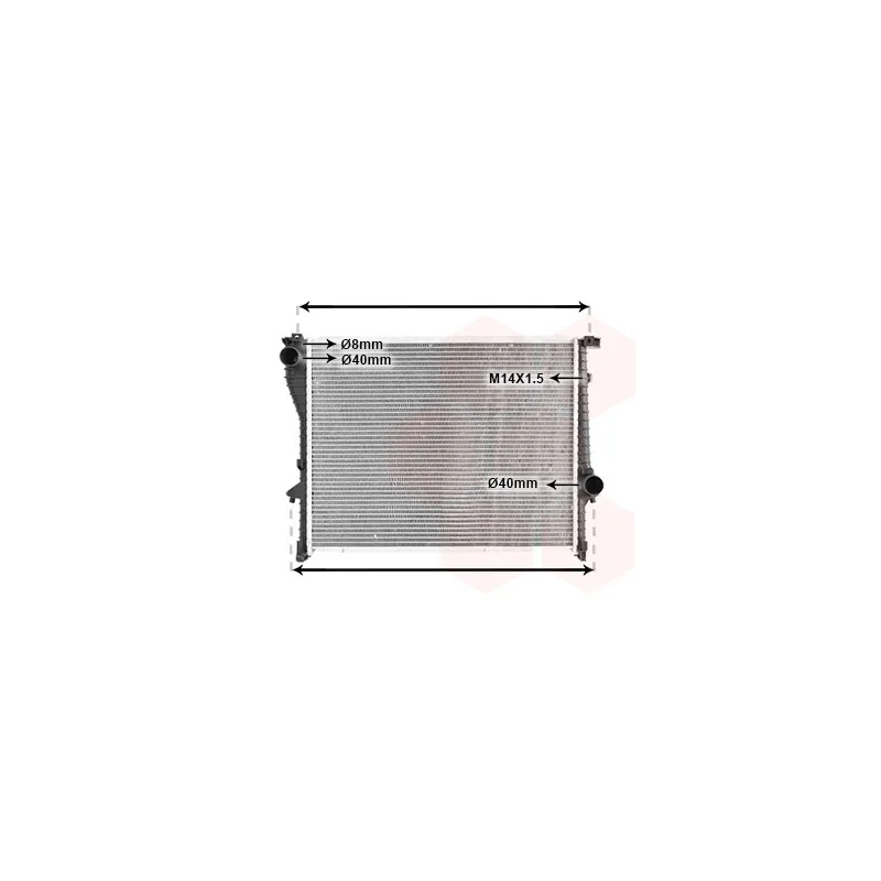 Radiateur, refroidissement du moteur VAN WEZEL 06002222