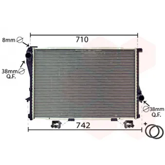 Radiateur, refroidissement du moteur VAN WEZEL 06002233